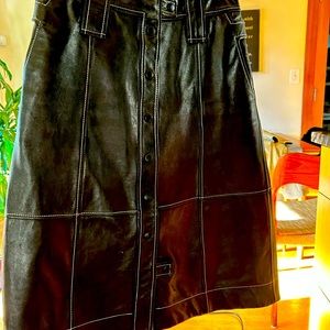 Ganni leather skirt